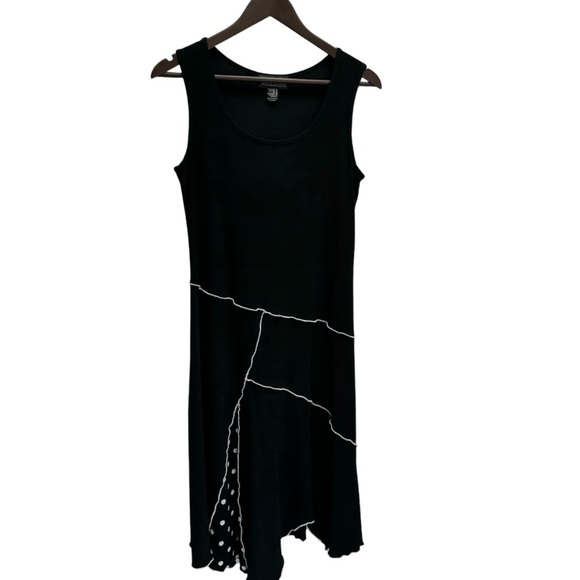 Frank Lyman Black Scoop Neck Sleeveless Midi Dress Size 10 - Picture 1 of 9